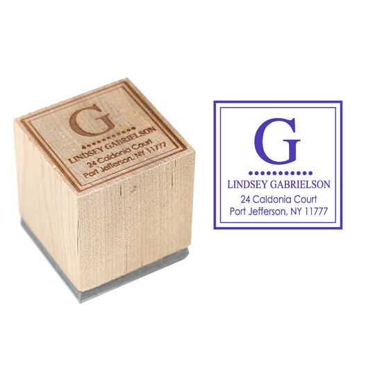 Gabrielson Wood Block Rubber Stamp